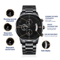 High-Quality Stainless Steel Watch with Luxury Copper Dial - 3ATM Water-Resistant Quartz Timepiece, 1.5" Face Diameter, 7" Watch Strap, Adjustable Clasp - Comes in a Gift Box"