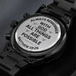 Timeless Elegance: Engraved Black Chronograph Watch for Men - A Durable and Personalized Gift