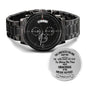 High-Quality Stainless Steel Watch with Luxury Copper Dial - 3ATM Water-Resistant Quartz Timepiece, 1.5" Face Diameter, 7" Watch Strap, Adjustable Clasp - Comes in a Gift Box"