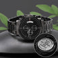 Timeless Elegance: Engraved Black Chronograph Watch for Men - A Durable and Personalized Gift