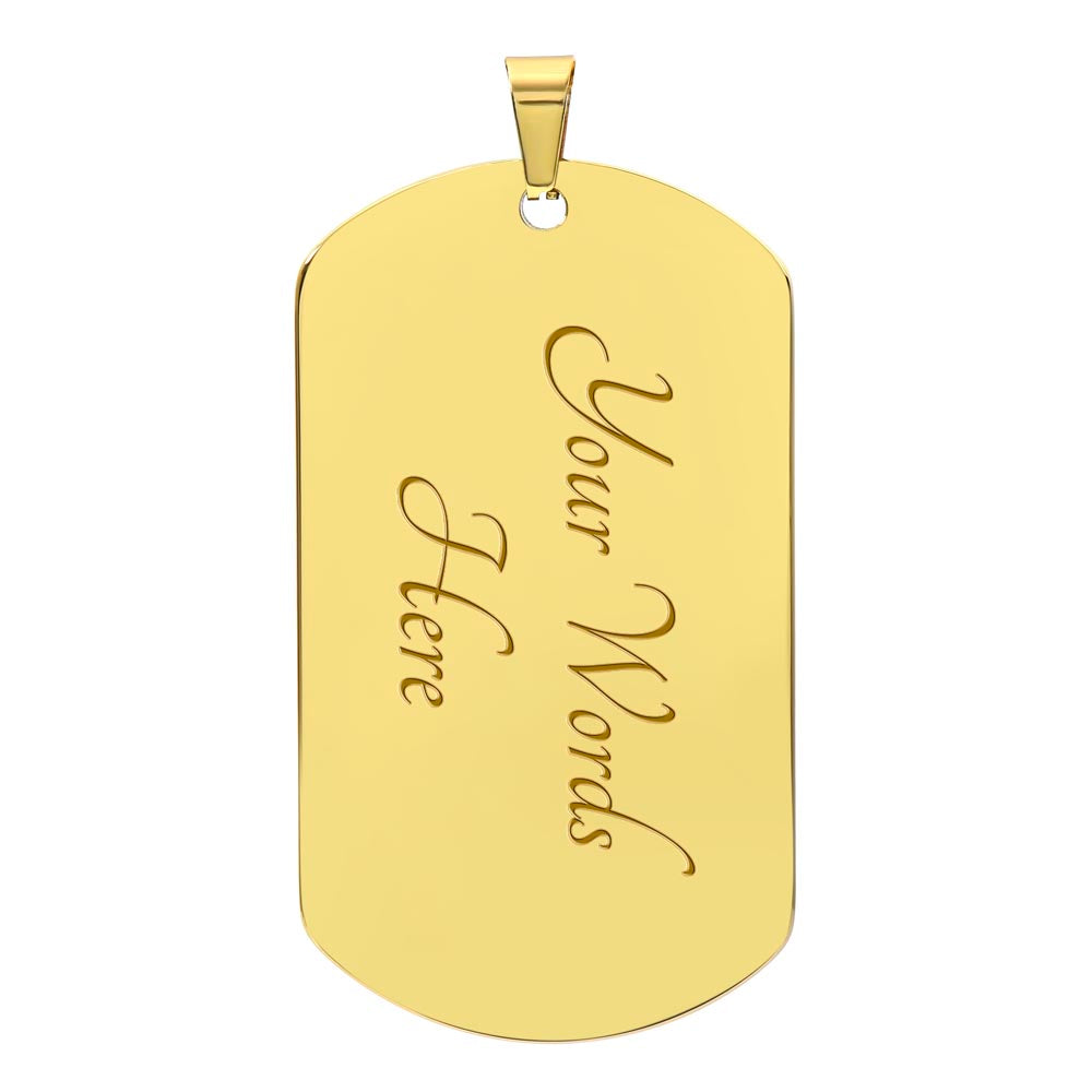 Matthew 6:26 - Dog Tag Necklace - Find inspiration each time you glance at it, a constant reminder of God's commitment to providing all of your needs.