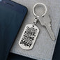 Daddy - Anyone Can Be A Father - Dog Tag Keychain, Gift For Dad