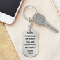 MOM - Together Or Apart You Are Always In My Heart Dog Tag Keychain