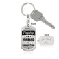 Husband - Dogtag Key Chain, Anniversary Keychain, Birthday Keychain for Him, Husband Soulmate Gift, Custom Husband Gift, Engraved Dog Tag
