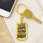 Dad Engraved Dog Tag Key chain, Gift ffor Dad Key chain, Birthday Key Chain Gift for Dad