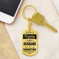 Husband - Dogtag Key Chain, Anniversary Keychain, Birthday Keychain for Him, Husband Soulmate Gift, Custom Husband Gift, Engraved Dog Tag