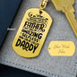 Dad Engraved Dog Tag Key chain, Gift ffor Dad Key chain, Birthday Key Chain Gift for Dad