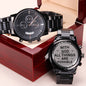 Timeless Elegance: Engraved Black Chronograph Watch for Men - A Durable and Personalized Gift