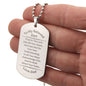Son Dog Tag Necklace From Dad | Trust In The Lord