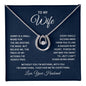 Message card with a Horseshoe pendant necklace with a cubit zirconia crystal Product Details: White Gold Over Stainless Steel Cubic Zirconia Crystal Pendant size approximately 0.77” x 0.62” inches (19.5mm x 16mm) Adjustable box chain measures 16" - 18" Lobster clasp attachment