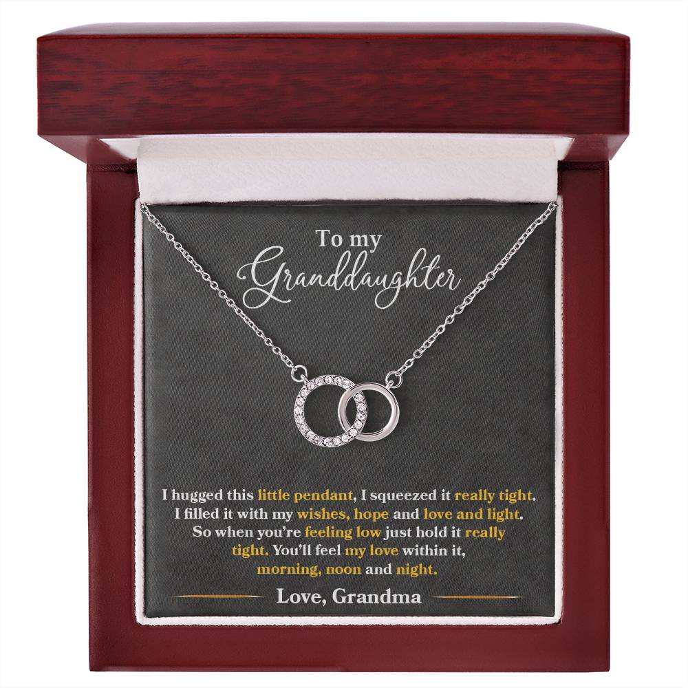 gift card with 14k white gold finish over stainless steel perect pair pendant neckalce Two circles together