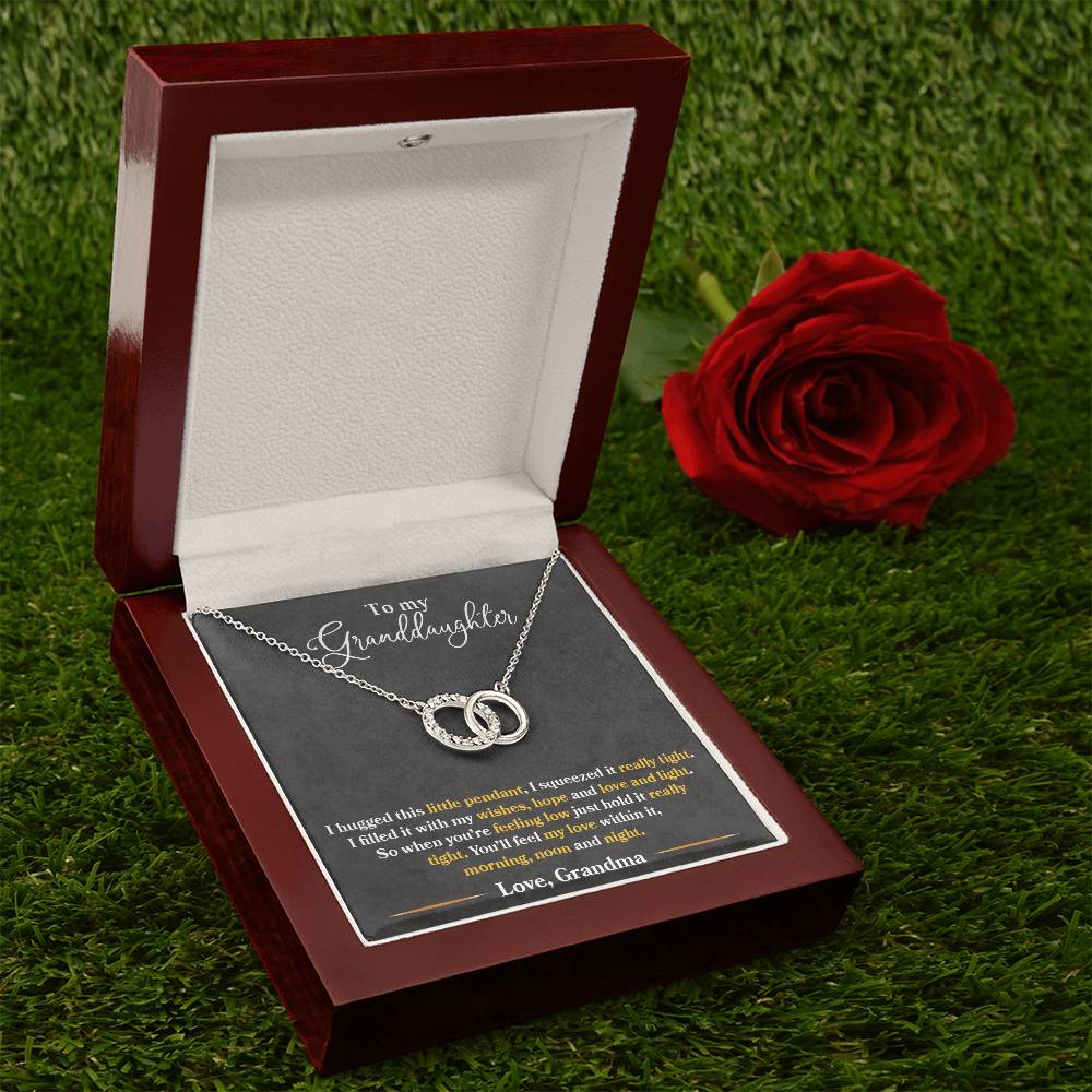 gift card with 14k white gold finish over stainless steel perect pair pendant neckalce Two circles together