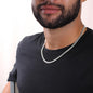 Man wearing a Cuban link chain necklace