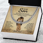Gift card for a son with a cuban Link Chain made from stainless steel