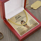 Gift card for a son with a cuban Link Chain made from 14K Yellow Gold Finish over stainless steel