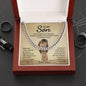 Gift card for a son with a cuban Link Chain made from stainless steel