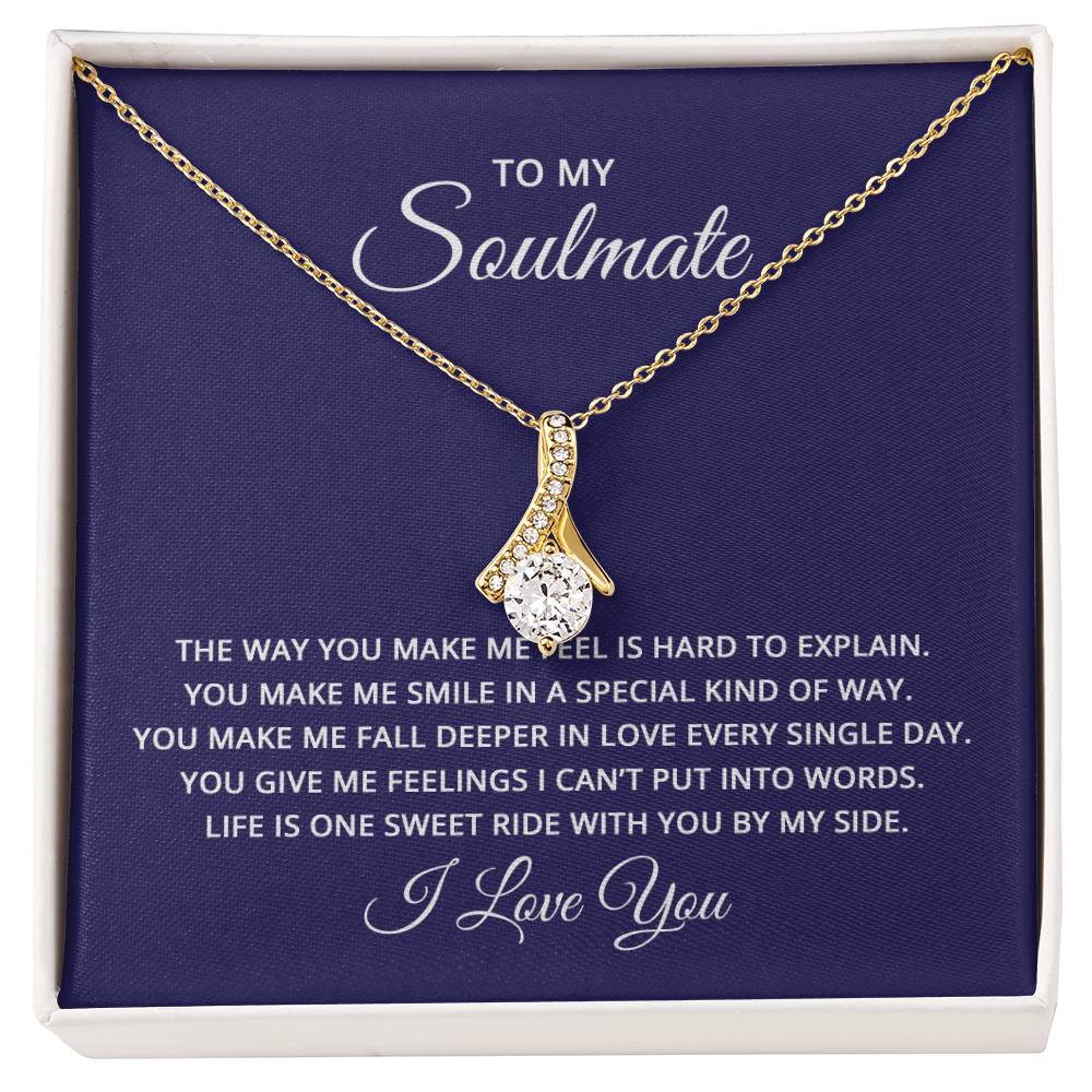 18k yellow gold finish over stainless steel necklace on a gift card, showcasing a 7mm cubic zirconia pendant, measuring 0.8 inches in height and 0.4 inches in width, with an adjustable chain from 18 to 22 inches.