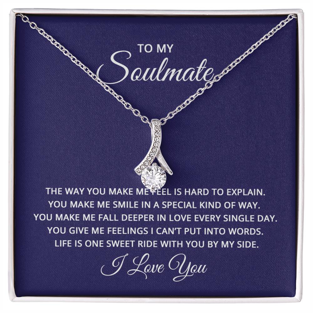 Gift card with a 14k white gold finish over stainless steel necklace, featuring a 7mm cubic zirconia pendant, dimensions 0.8 inches in height and 0.4 inches in width, with an adjustable chain length of 18 to 22 inches.