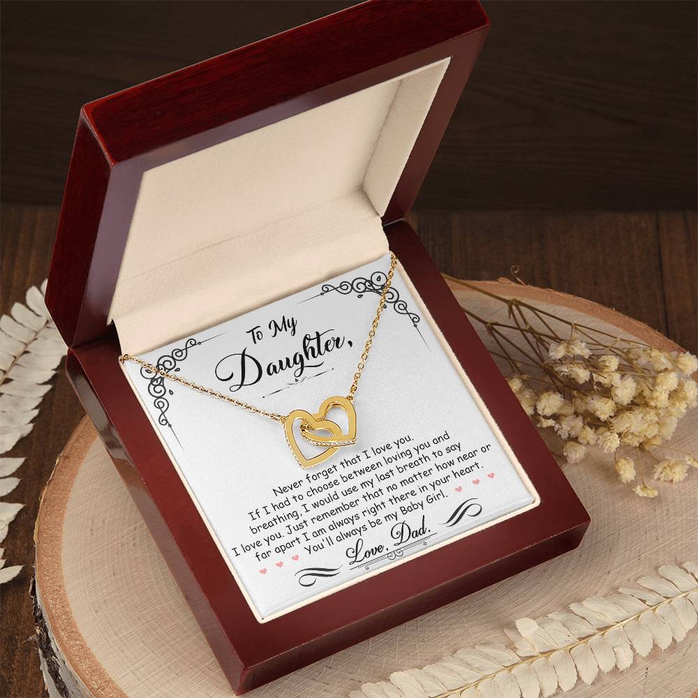 Two heart pendants embellished with CZ crystals High quality polished surgical steel and rose gold finish or 18k yellow gold finish Pendant dimensions: 0.6" (1.5cm) height / 1.1" (2.8cm) width Adjustable length: 18" - 22" (45.72 cm - 55.88 cm) Lobster clasp