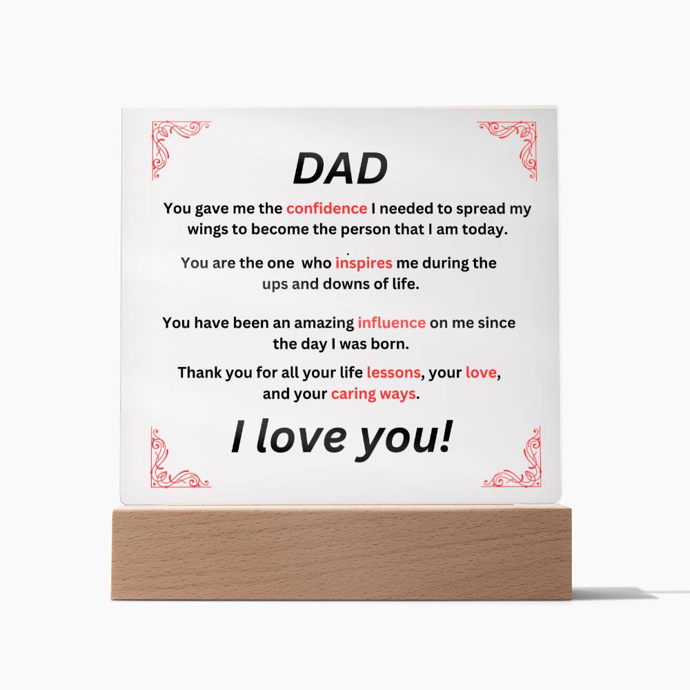 Acrylic Dad Plaque, gift