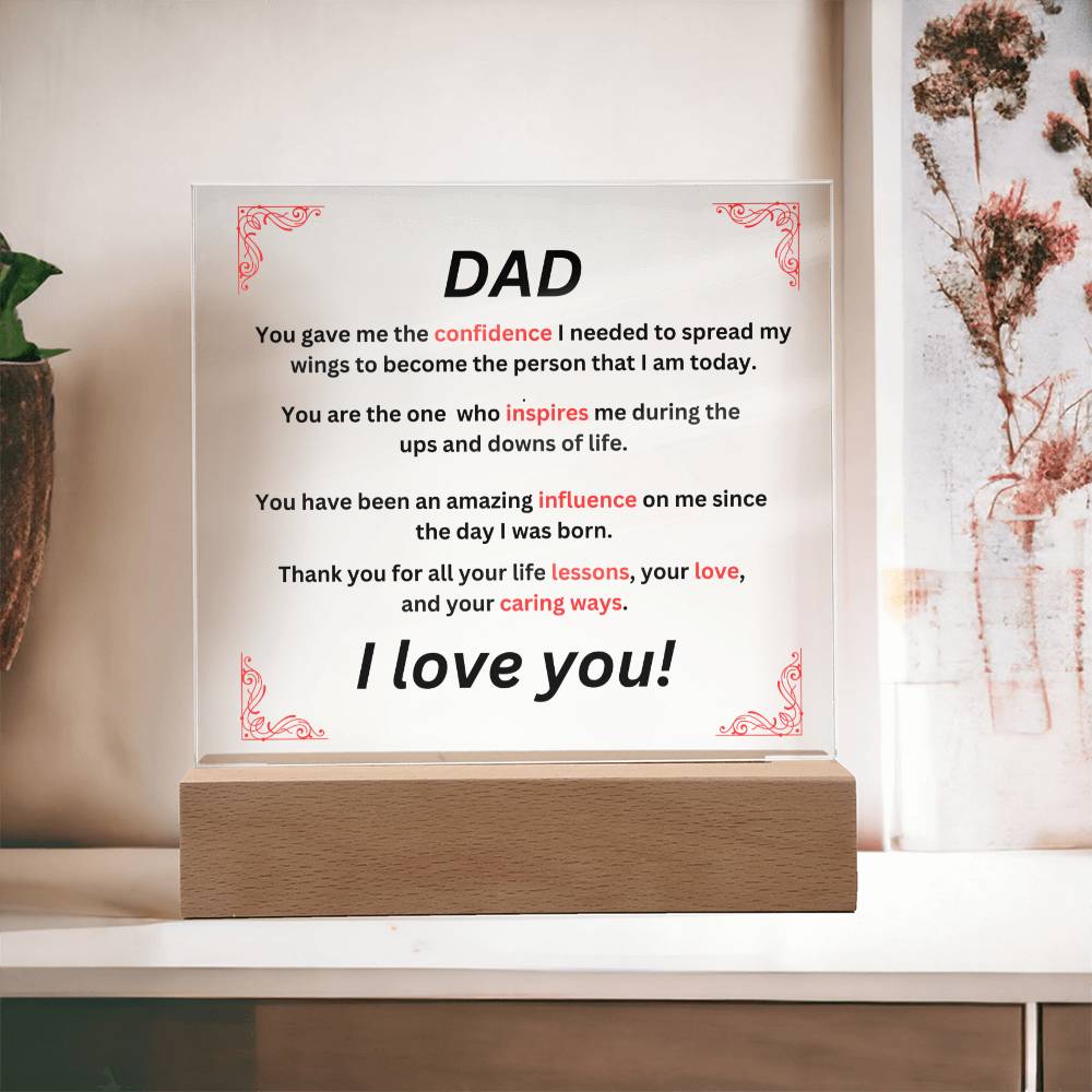 Acrylic Dad Plaque, gift
