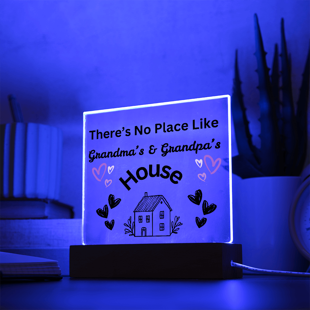 There's No Place Like Grandma & Grandpa's house original black text