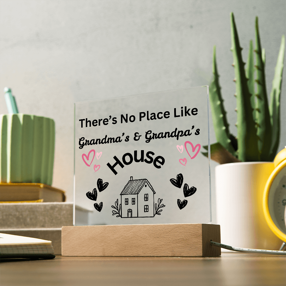 There's No Place Like Grandma & Grandpa's house original black text