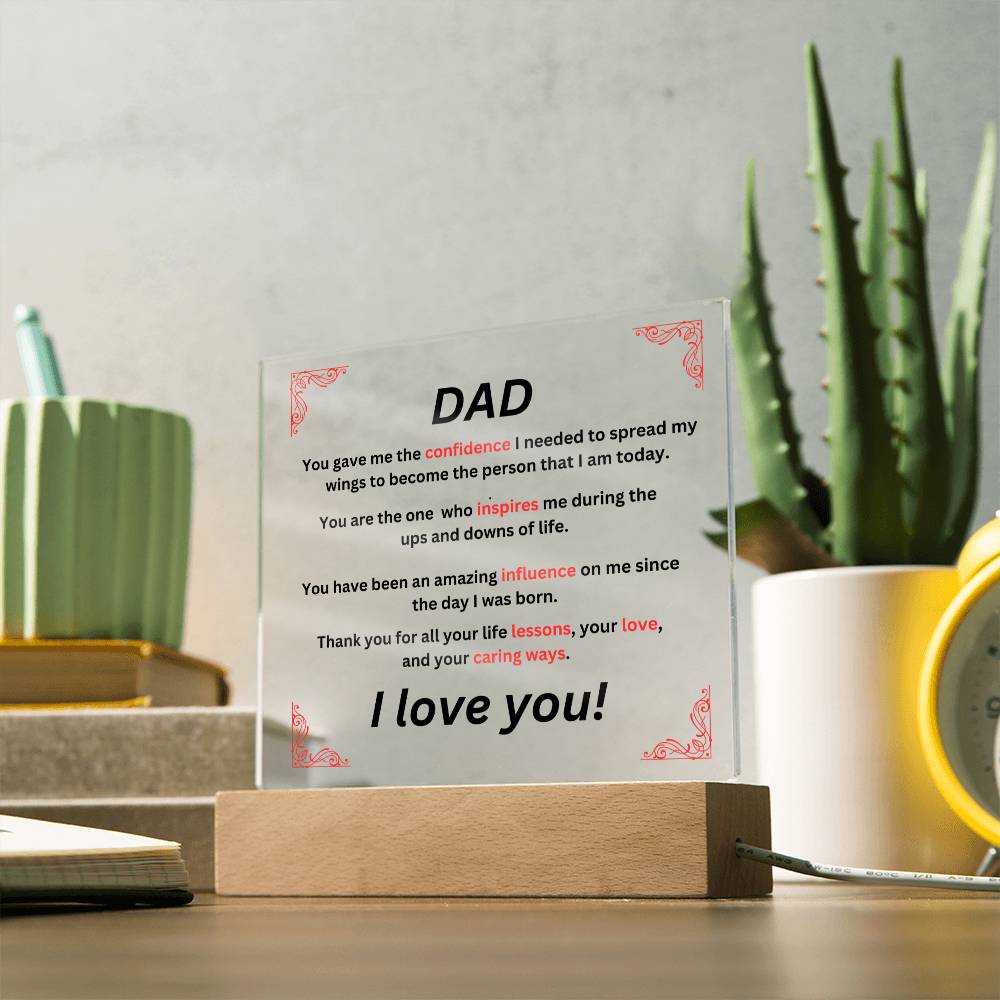 Acrylic Dad Plaque, gift
