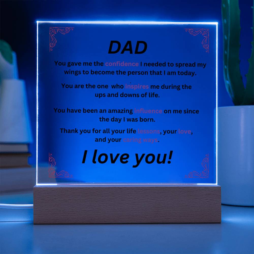Acrylic Dad Plaque, gift