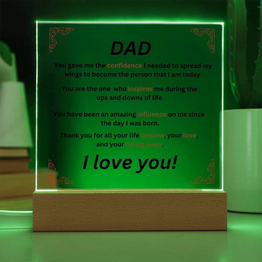 Acrylic Dad Plaque, gift