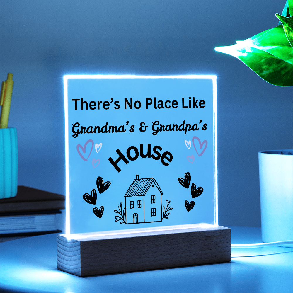 There's No Place Like Grandma & Grandpa's house original black text
