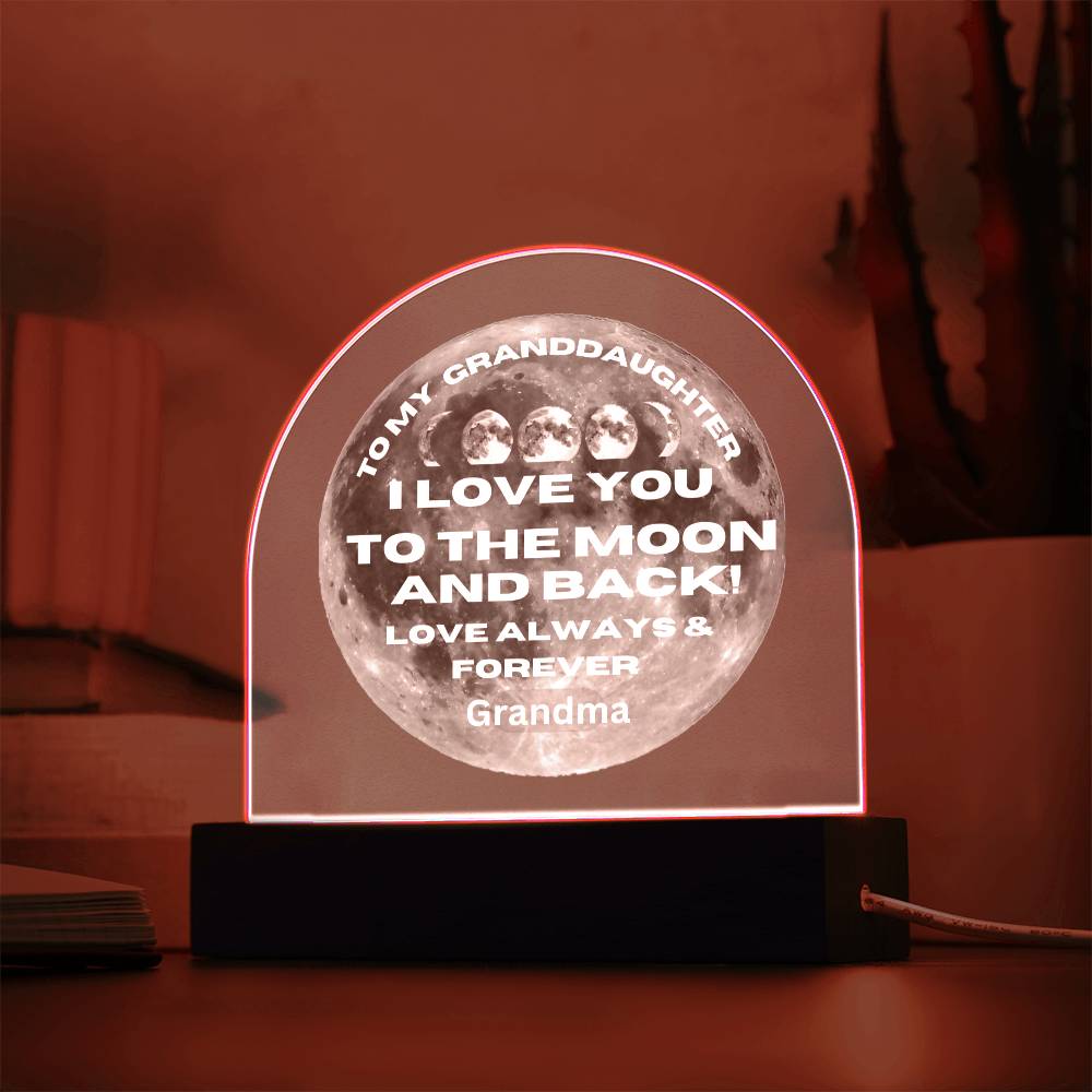 Granddaughter - I Love You To The Moon And Back, Granddaughter gift from Grandma