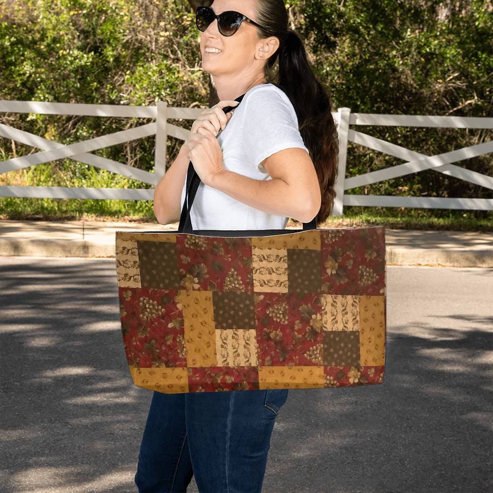 Artisan Quilt Inspired Tote Bag: One-of-a-Kind Handmade Piece, - Perfect for Any Occasion