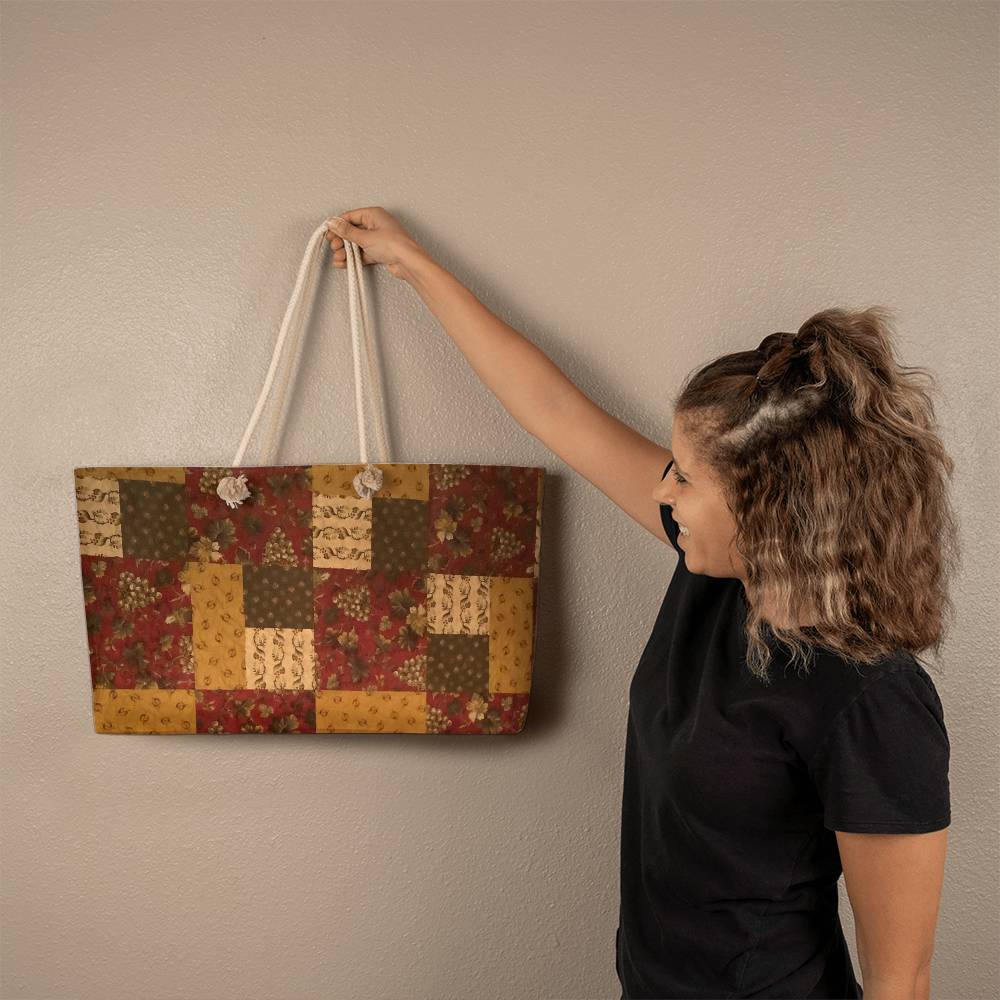 Artisan Quilt Inspired Tote Bag: One-of-a-Kind Handmade Piece, - Perfect for Any Occasion