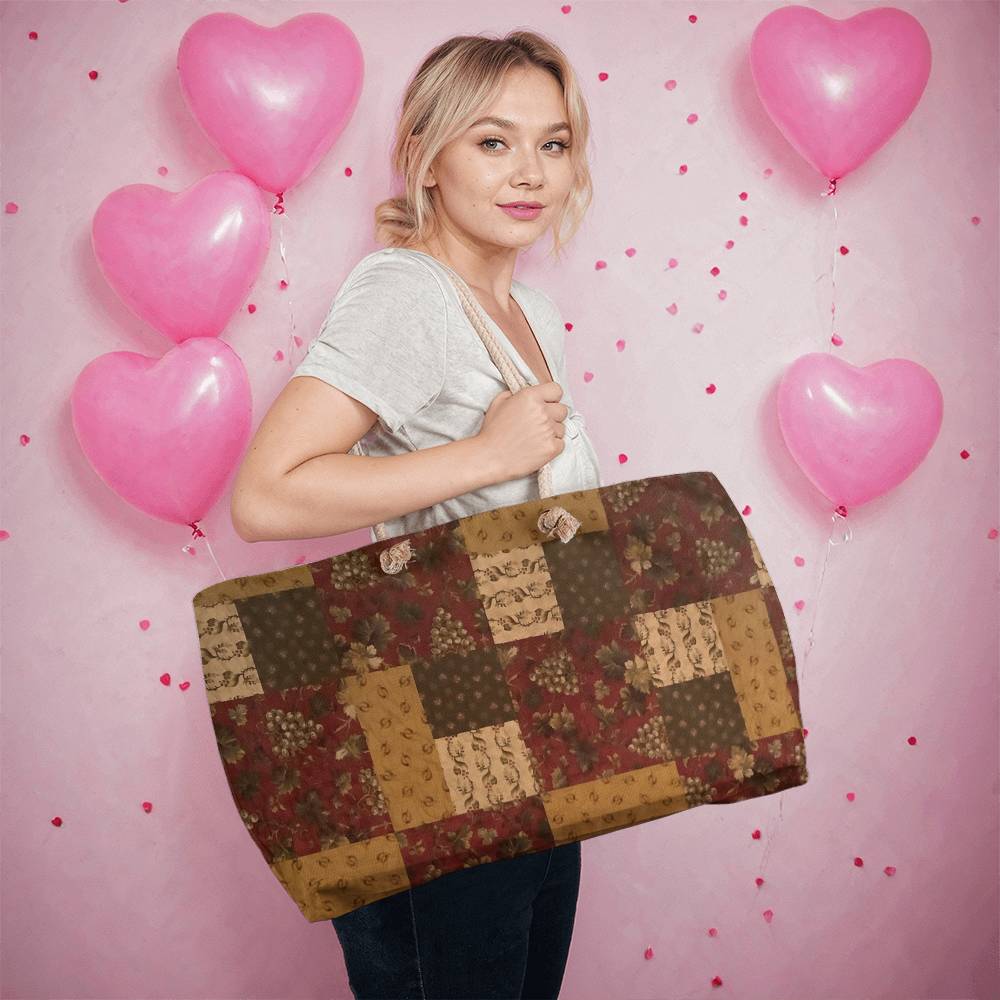 Artisan Quilt Inspired Tote Bag: One-of-a-Kind Handmade Piece, - Perfect for Any Occasion