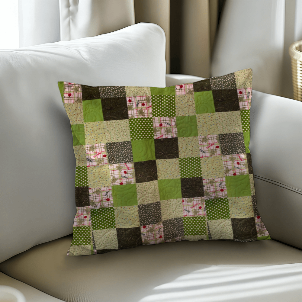 Green Patchwork Quilt classic pillow