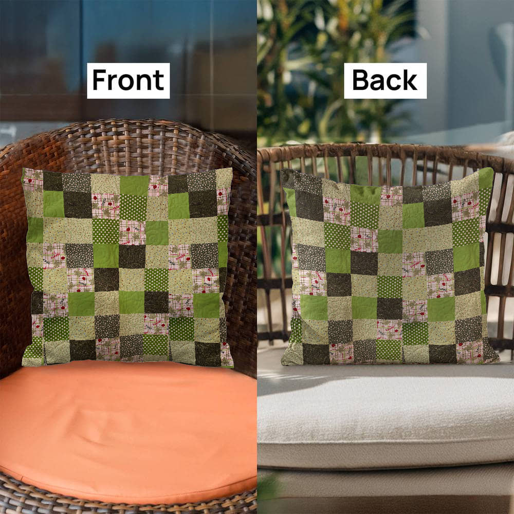 Green Patchwork Quilt classic pillow