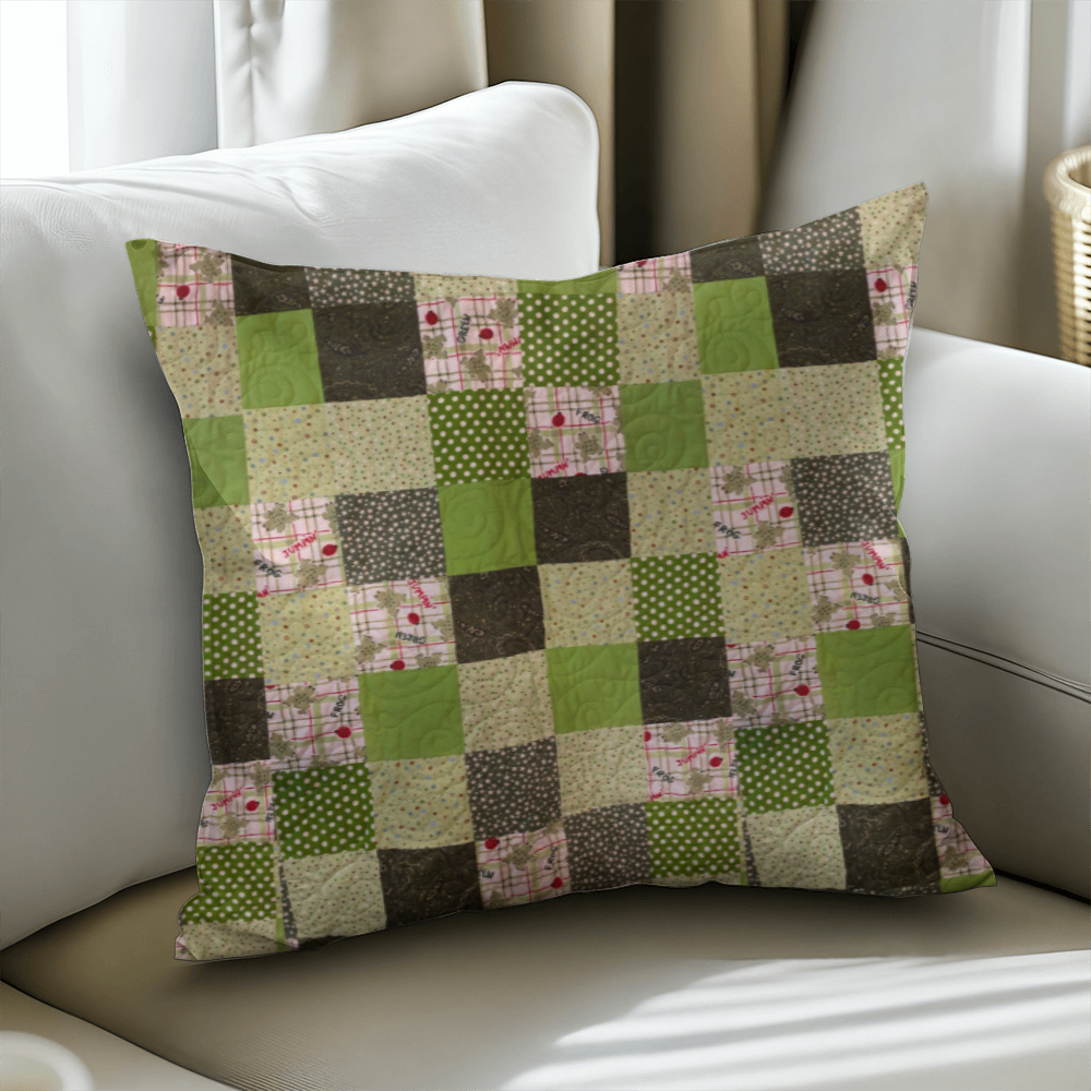 Green Patchwork Quilt classic pillow