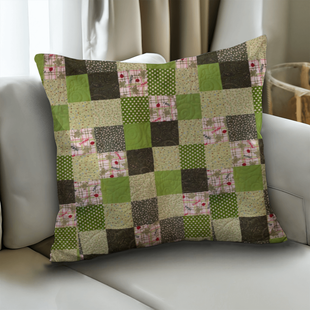 Green Patchwork Quilt classic pillow