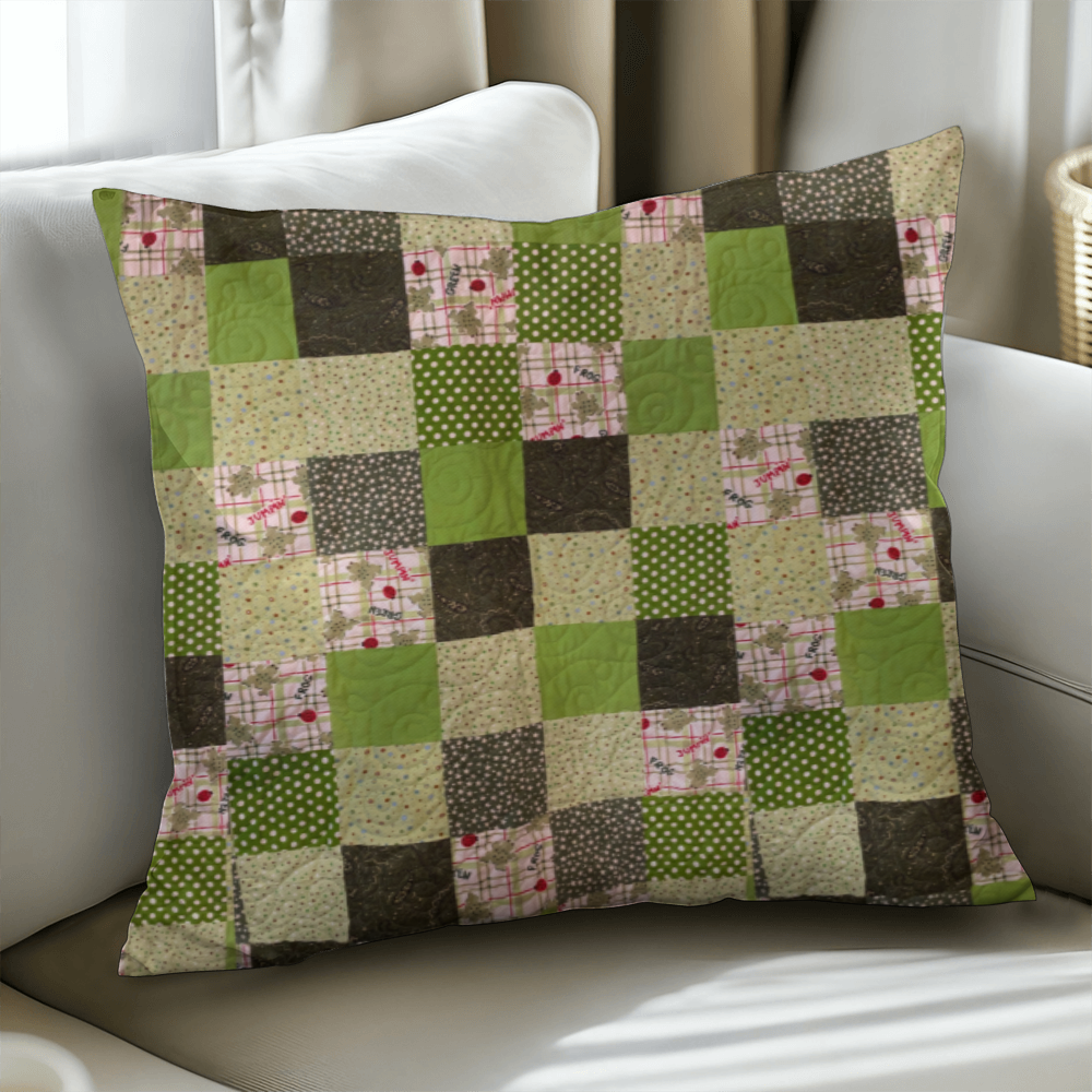 Green Patchwork Quilt classic pillow