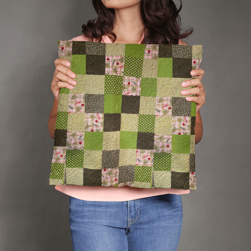 Green Patchwork Quilt classic pillow