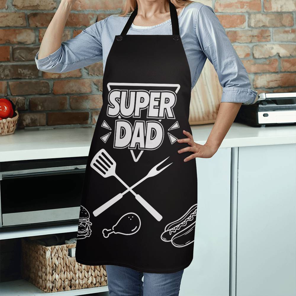 Super Dad Grill Apron: Fire Up the Fun, and choose the dipping sauce! Dad will love this "Super Dad" apron - Get Yours today!