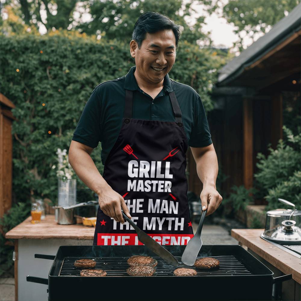 Epic Grill Master Apron: The Man, The Myth, The Legend - Elevate Your BBQ Game – Get Yours Now!
