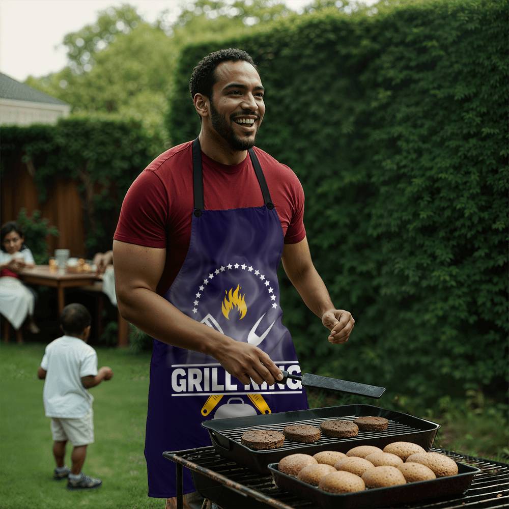 Grilling King Apron: Because you are the KING of BBQ - Make Every Cookout Legendary – Shop Now!