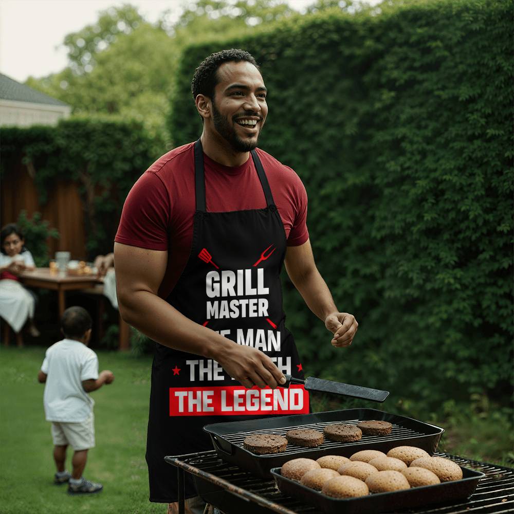 Epic Grill Master Apron: The Man, The Myth, The Legend - Elevate Your BBQ Game – Get Yours Now!