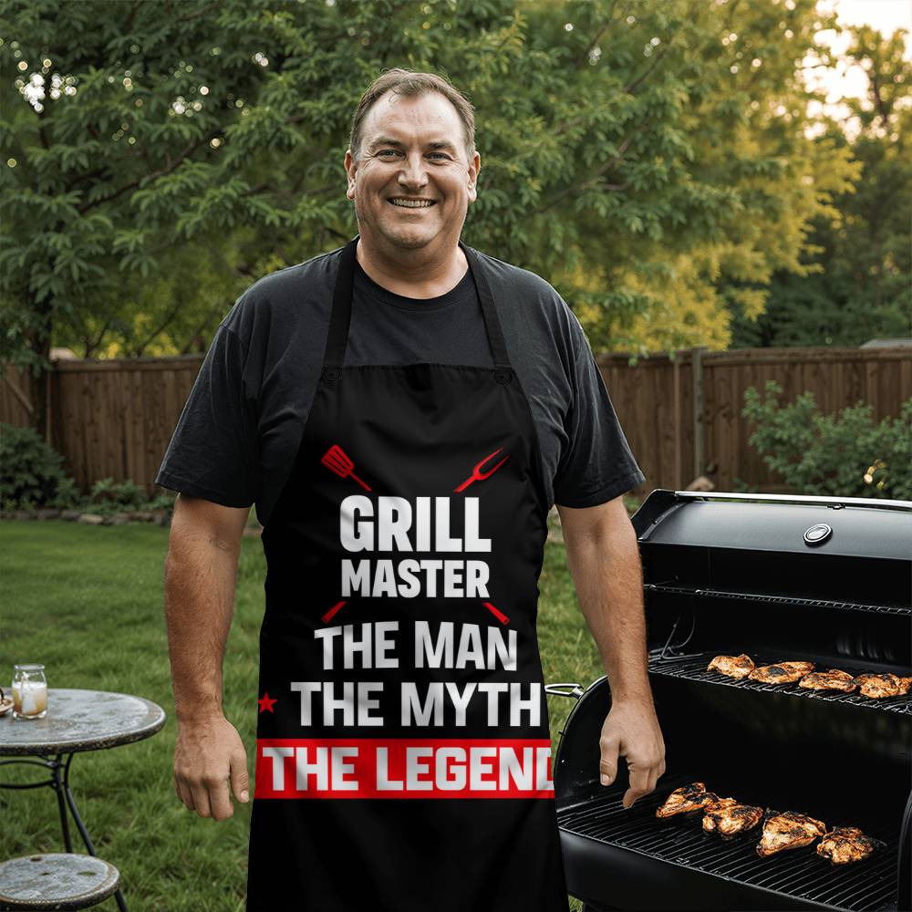 Epic Grill Master Apron: The Man, The Myth, The Legend - Elevate Your BBQ Game – Get Yours Now!