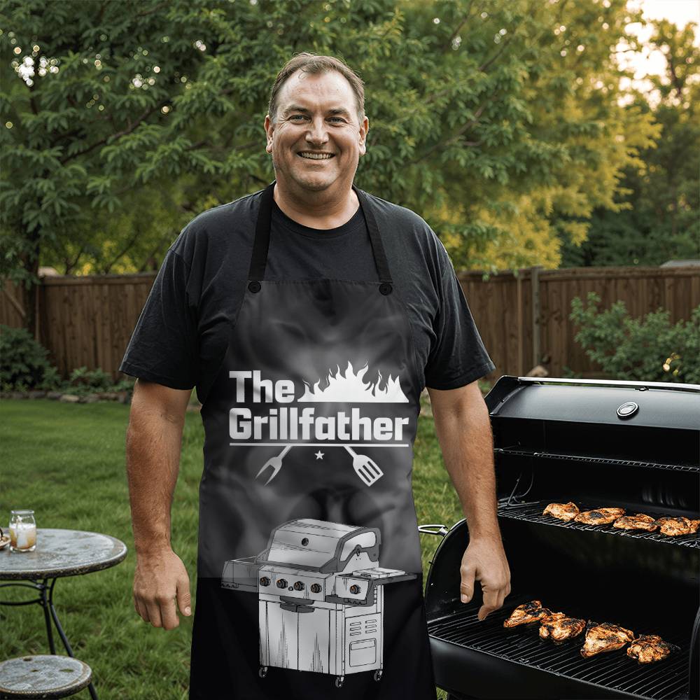 The Grill Father BBQ Apron: Don of the Grill - Don't Miss Out – Get the Grill Father Apron Now!
