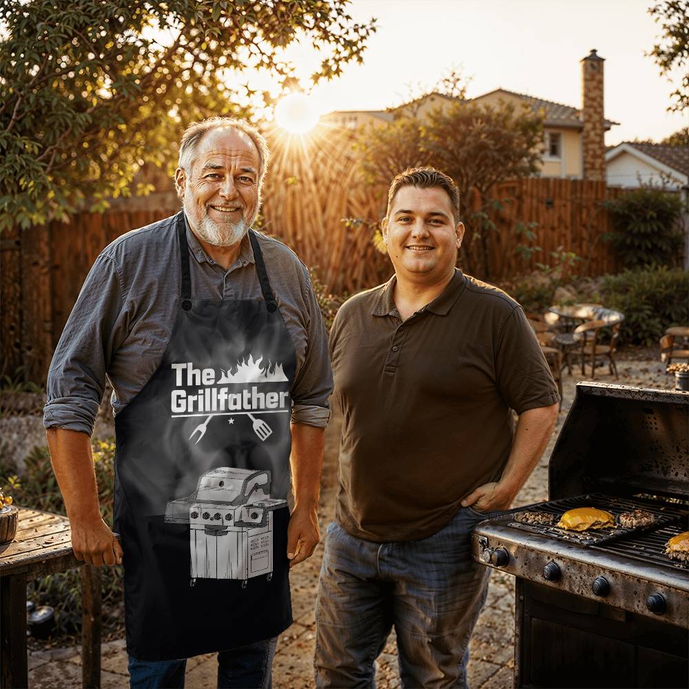 The Grill Father BBQ Apron: Don of the Grill - Don't Miss Out – Get the Grill Father Apron Now!