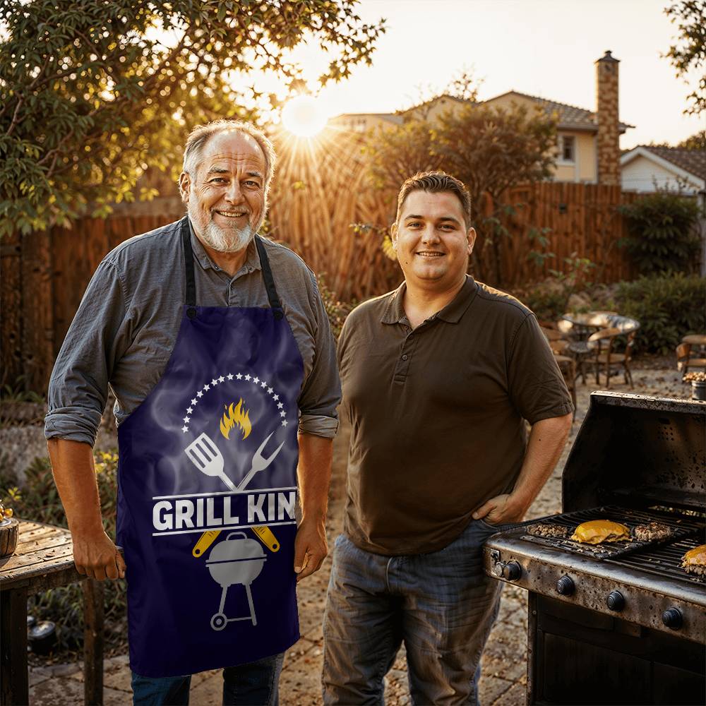 Grilling King Apron: Because you are the KING of BBQ - Make Every Cookout Legendary – Shop Now!