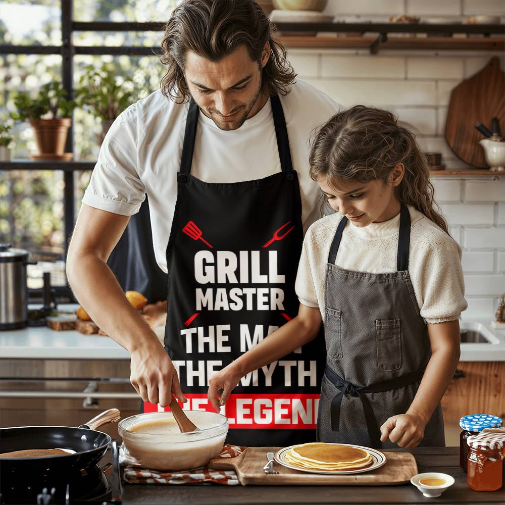 Epic Grill Master Apron: The Man, The Myth, The Legend - Elevate Your BBQ Game – Get Yours Now!